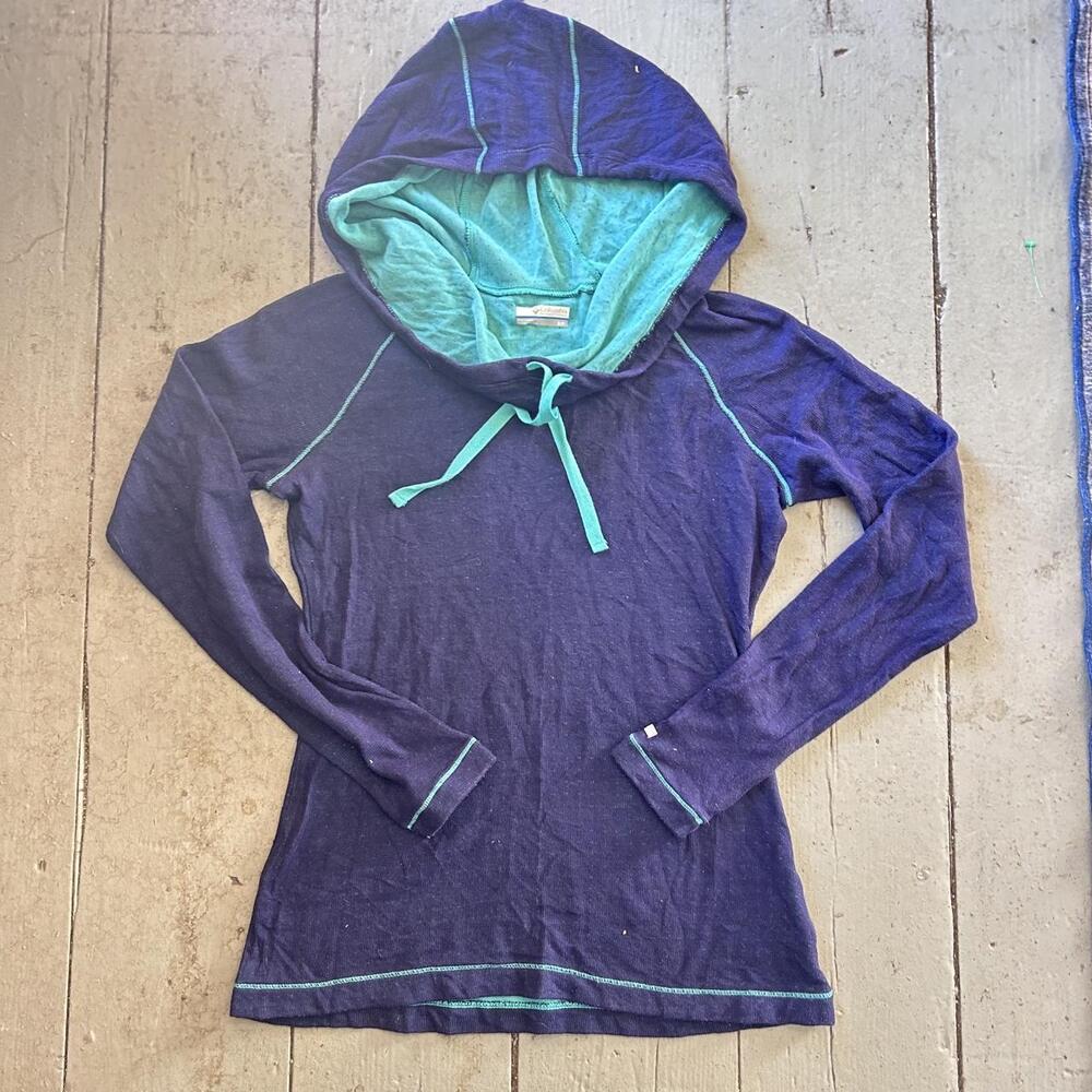 Columbia Sportswear Purple Blue Teal Long Sleeve Hoodie - Size S